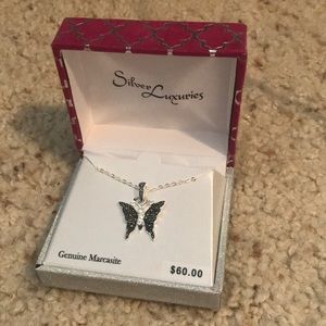 Butterfly silver necklace